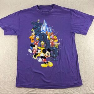 Disney World 2013 Florida Purple Graphic T Shirt Mickey Mouse & Friends Casual